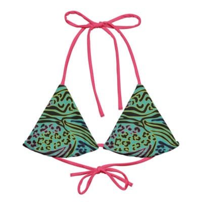 Bikini Top Women's | Camouflage Water Animal
