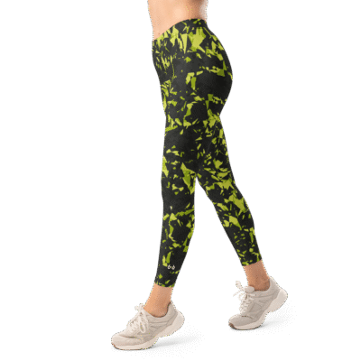 Leggings - Fluo Yellow Crystals