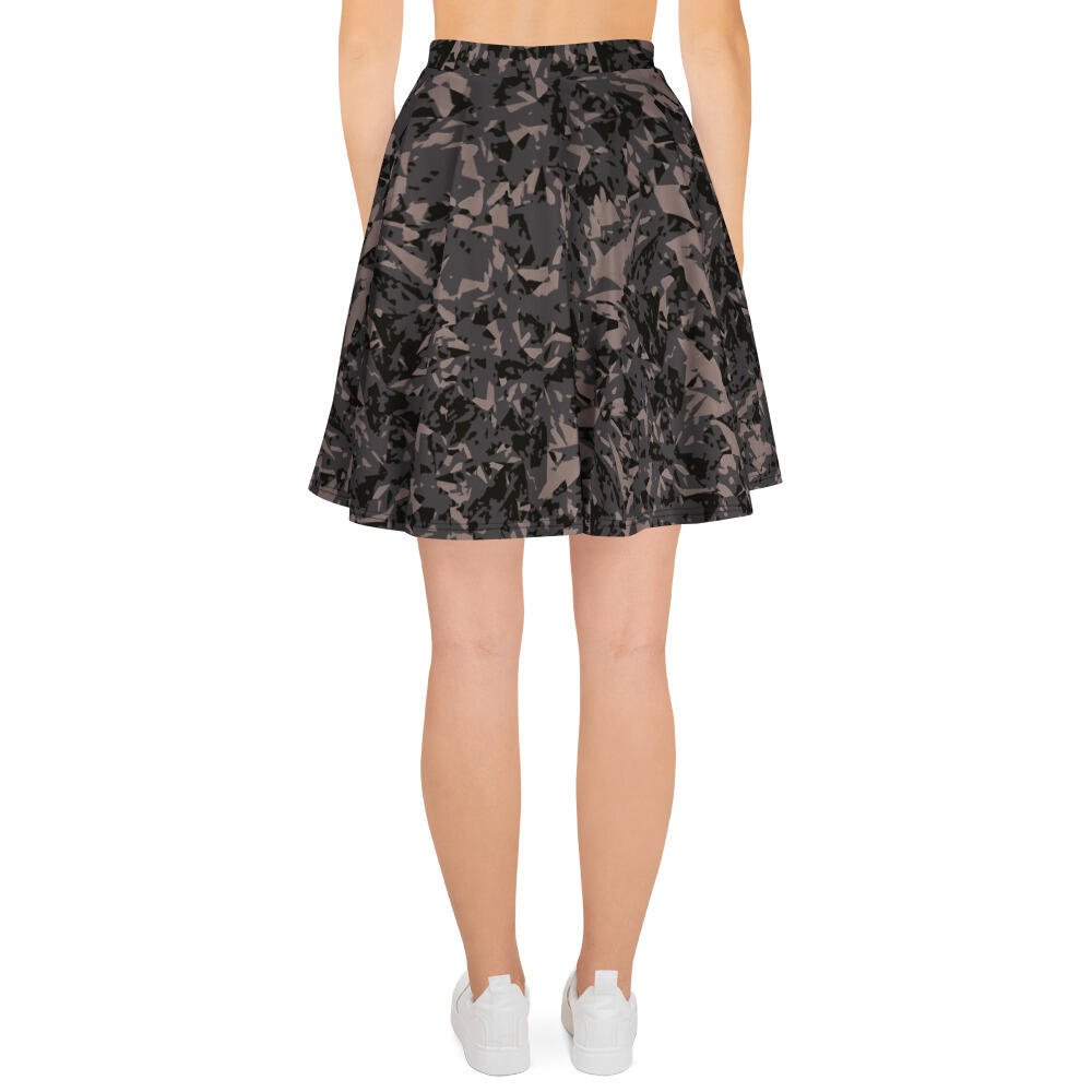 skater skirt women’s – gray crystal