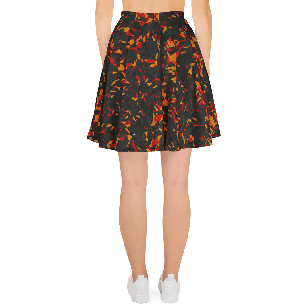 skater skirt women’s – orange crystal