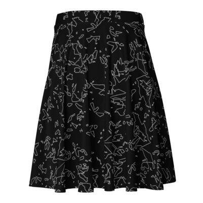 skater skirt women’s – black crystal