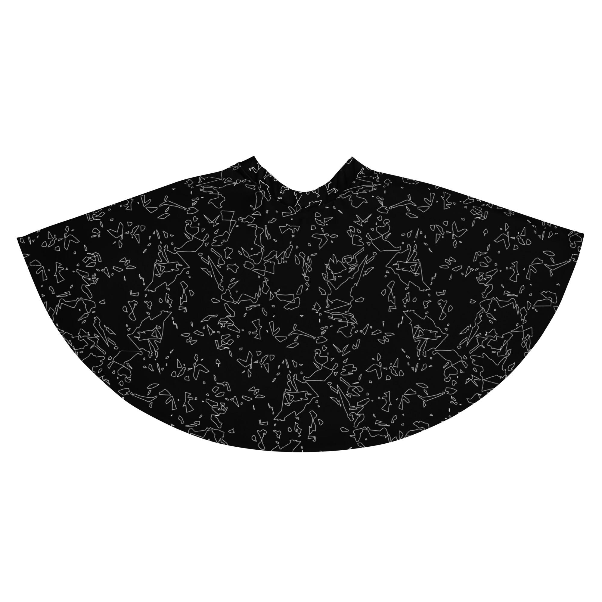 skater skirt women’s – black crystal