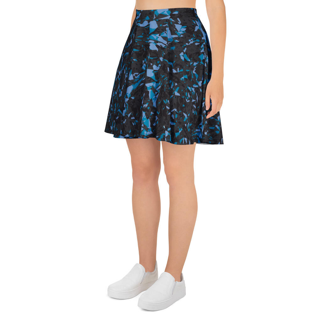 skater skirt women’s – blue crystal