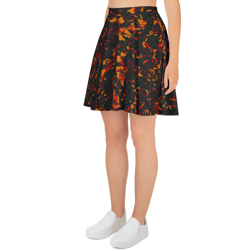 skater skirt women’s – orange crystal