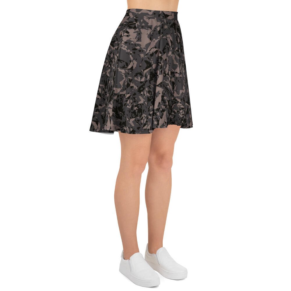 skater skirt women’s – gray crystal