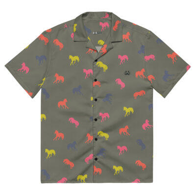 Men's Shirt Bowling - Fluo Horses