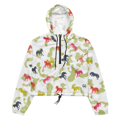 Cropped windbreaker Women's - Camouflage Natural Sporty