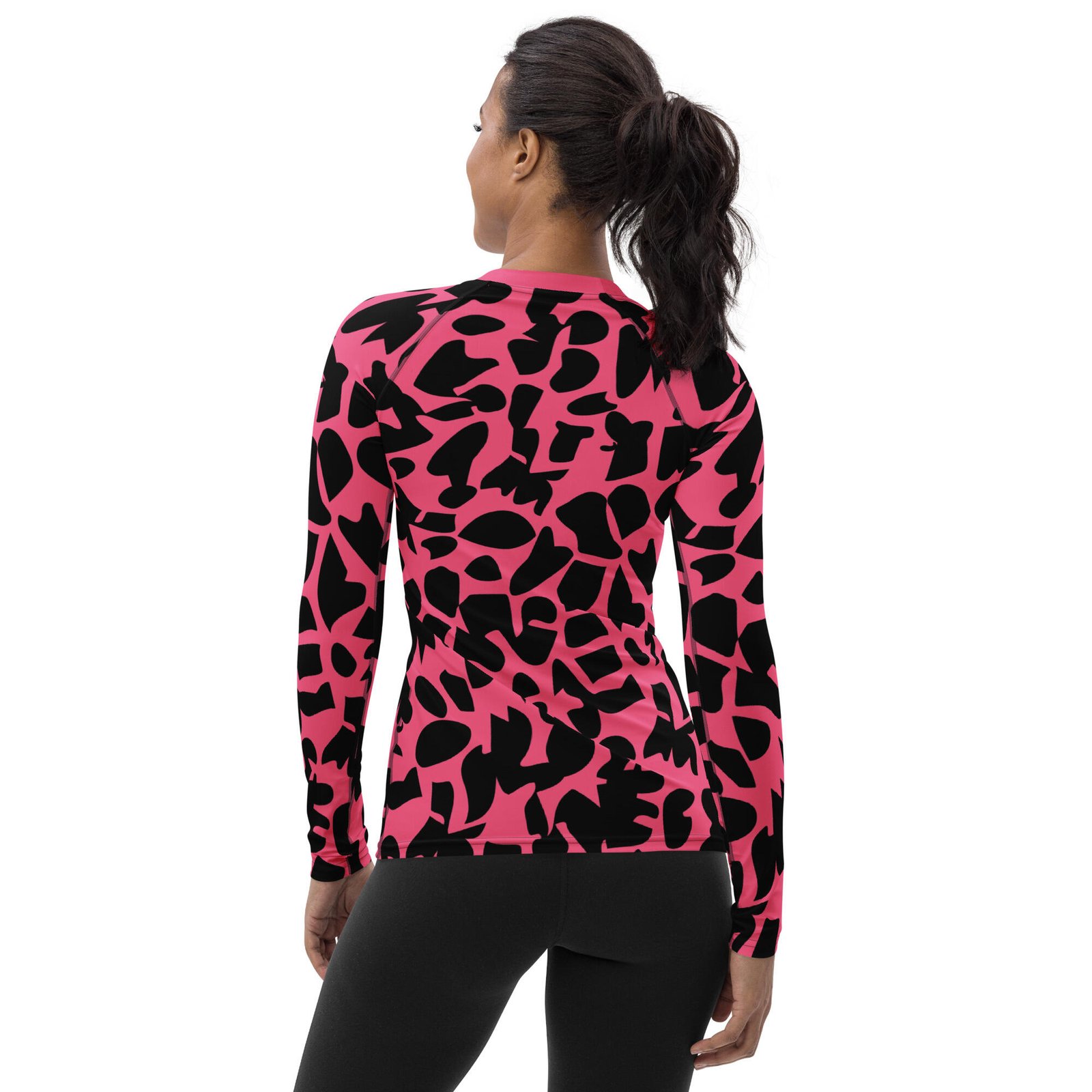rash guard women's pink zoo ground