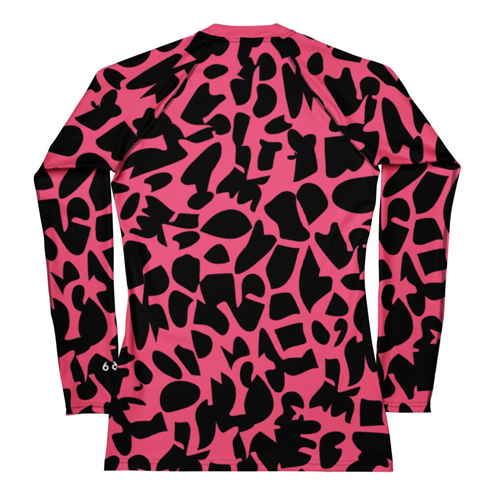 rash guard women's pink zoo ground