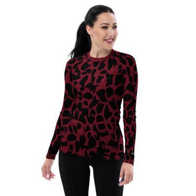rash guard women's purple zoo ground