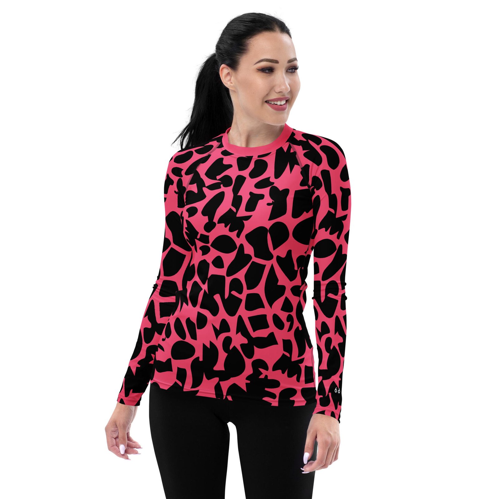 rash guard women's pink zoo ground