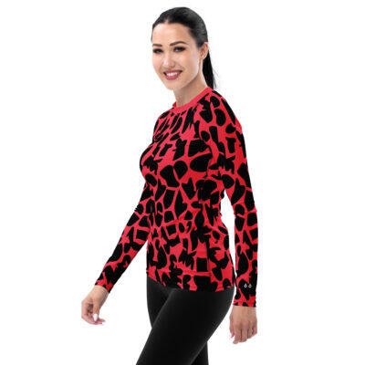 rash guard women's rose zoo ground