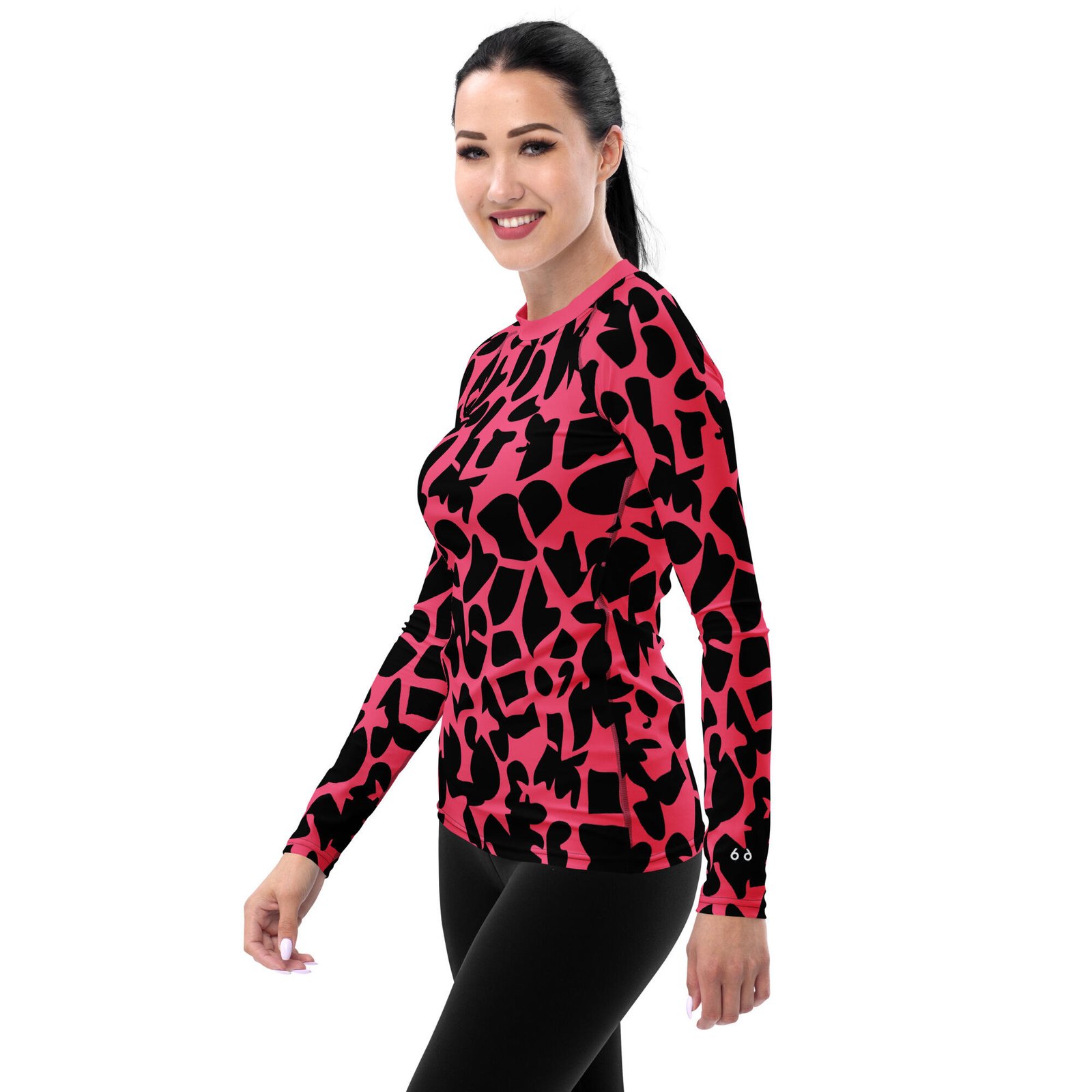 rash guard women's pink zoo ground