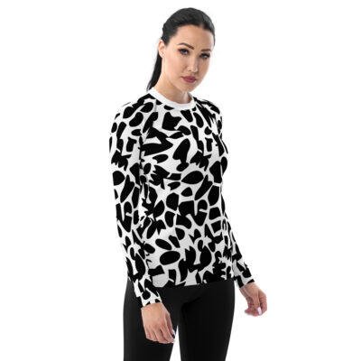 rash guard women's white zoo ground