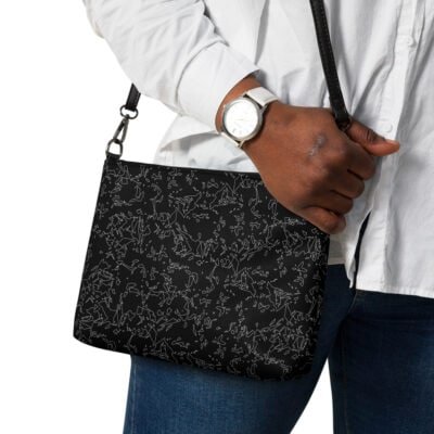 wristlet bag black crystal