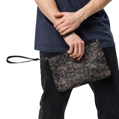 wristlet bag gray crystal