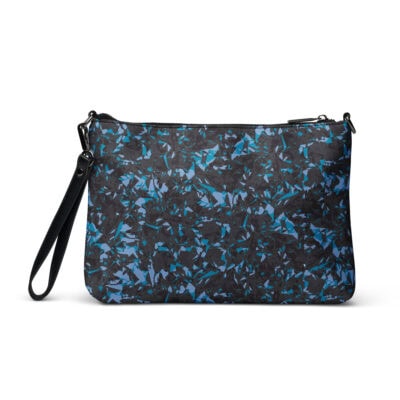 wristlet bag blue crystal