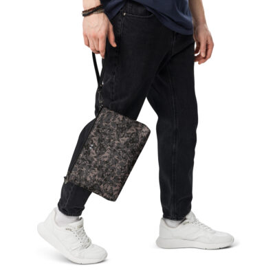 wristlet bag gray crystal