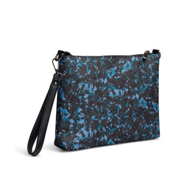 wristlet bag blue crystal