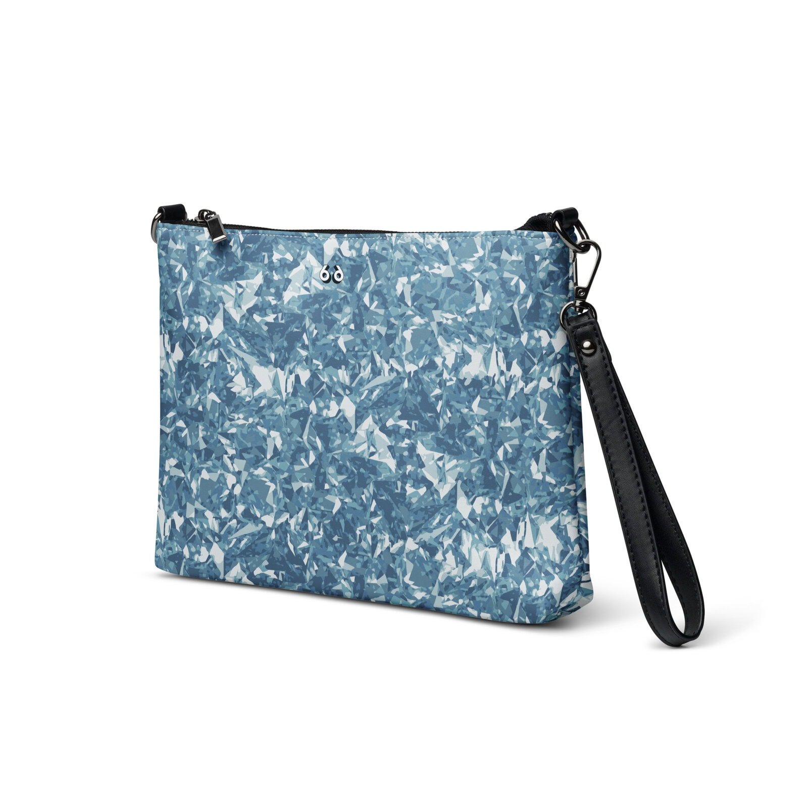 wristlet bag light blue crystal