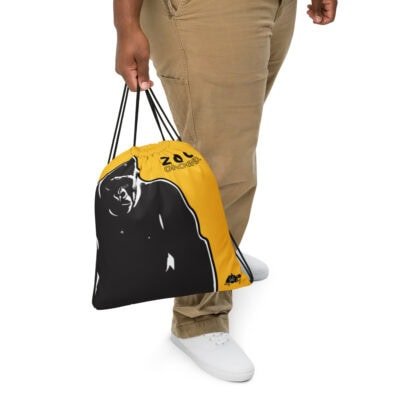 drawstring bag men's yellow gorilla