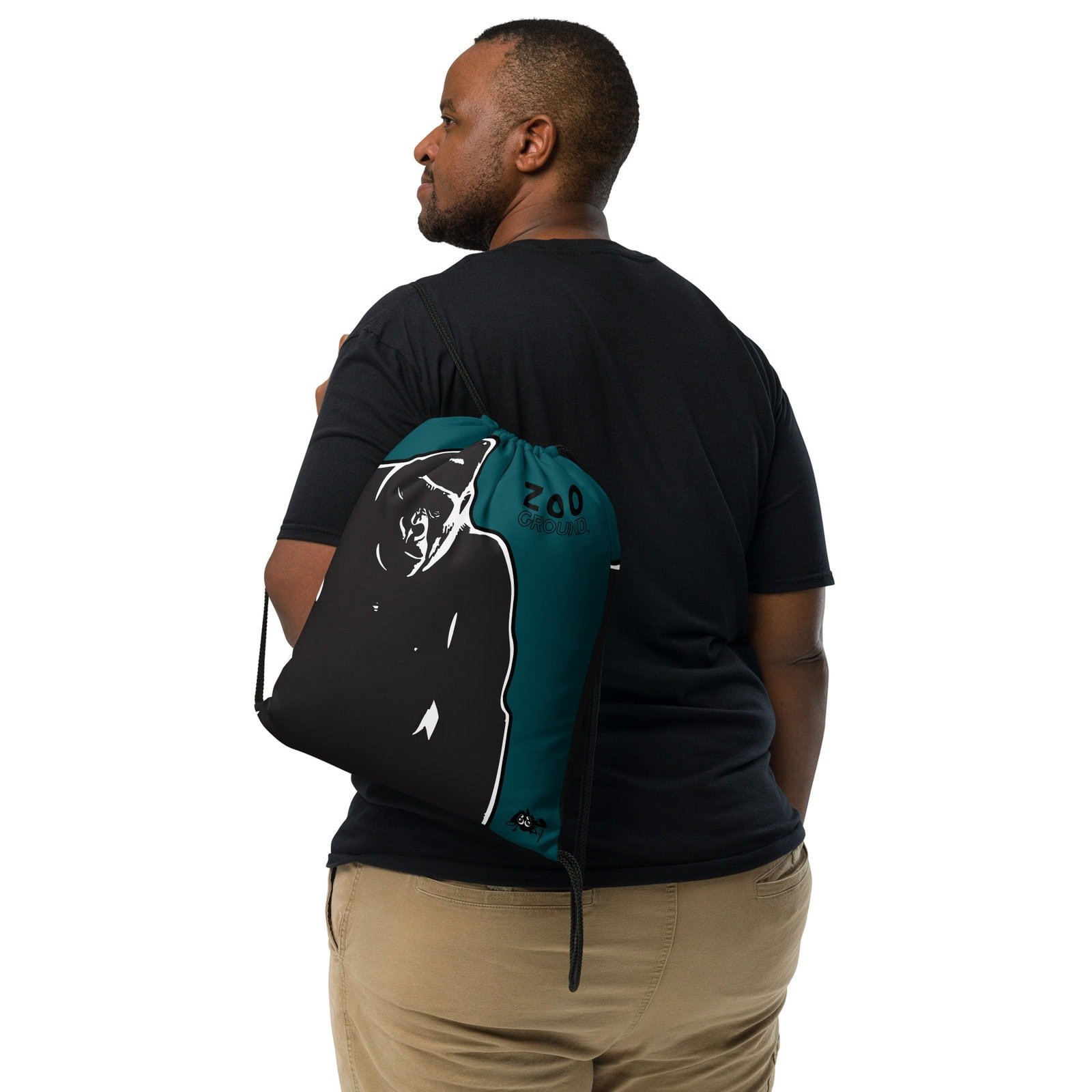 drawstring bag men's blue gorilla