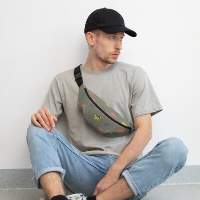 fanny pack men's fluo horses