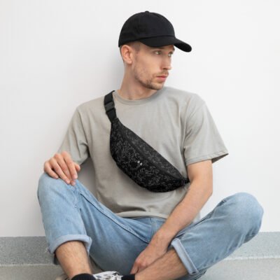 fanny pack men's black crystal
