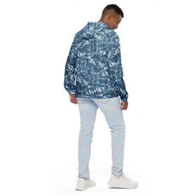 men’s windbreaker light blue crystal