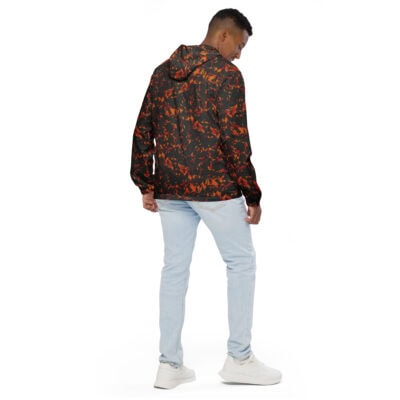 men’s windbreaker orange crystal