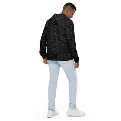men’s windbreaker black crystal