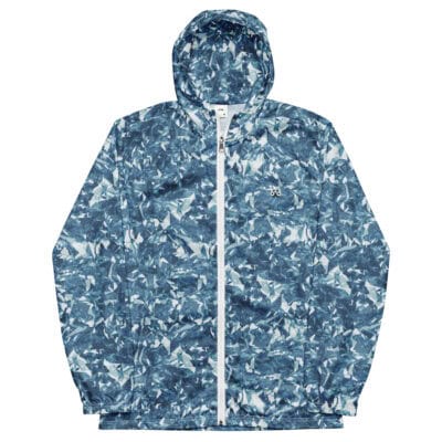 men’s windbreaker light blue crystal