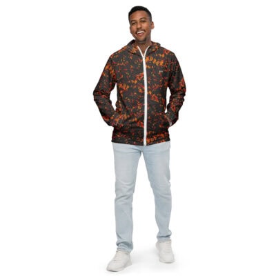 men’s windbreaker orange crystal