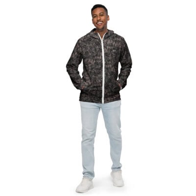 men’s windbreaker gray crystal