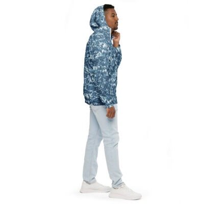 men’s windbreaker light blue crystal