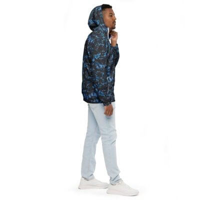 men’s windbreaker blue crystal