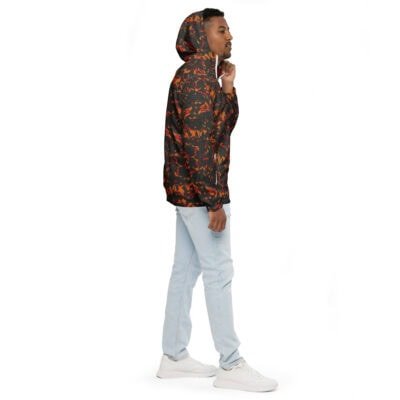 men’s windbreaker orange crystal