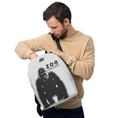 backpack men's minimalist white gorilla