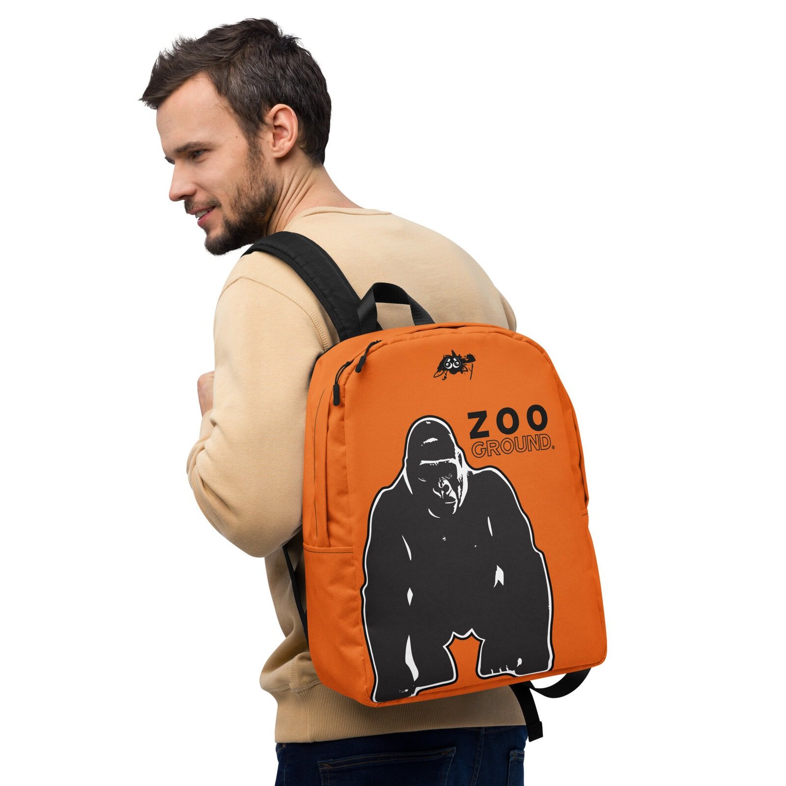 backpack men's minimalist orange gorilla