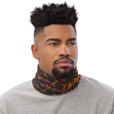 neck gaiter men's – orange crystal