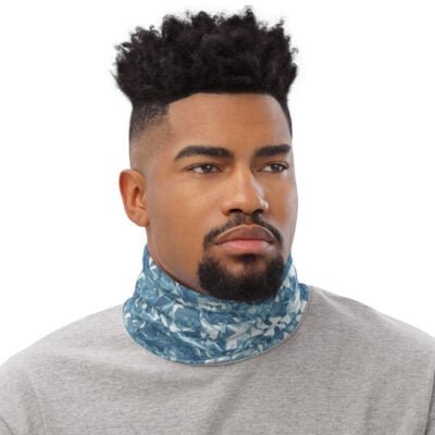 neck gaiter men's – light blue crystal