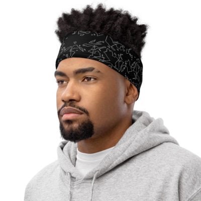 neck gaiter black crystal