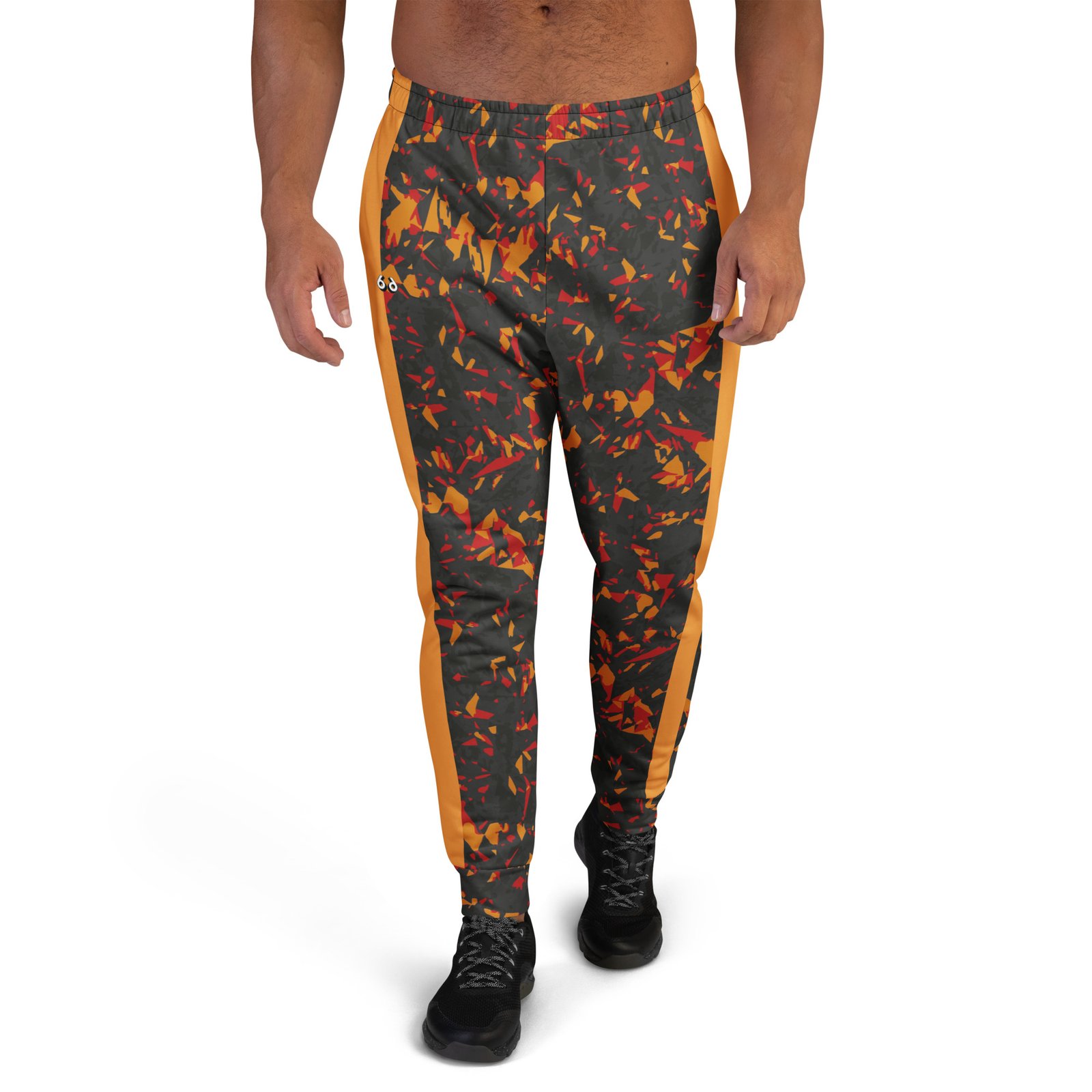 men’s jogging pants – orange crystals