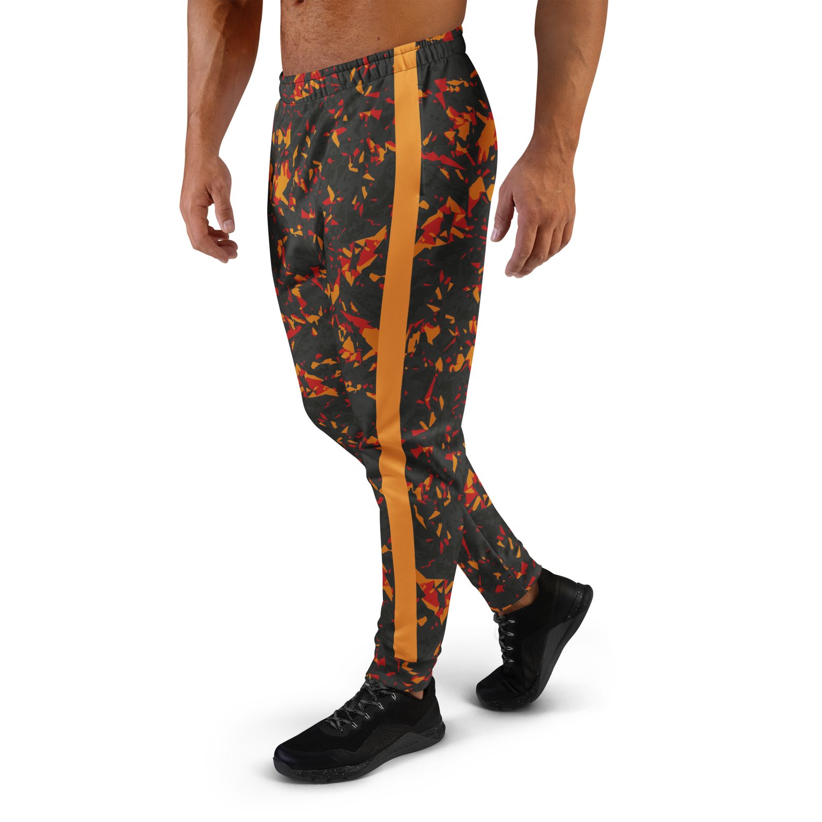 men’s jogging pants – orange crystals