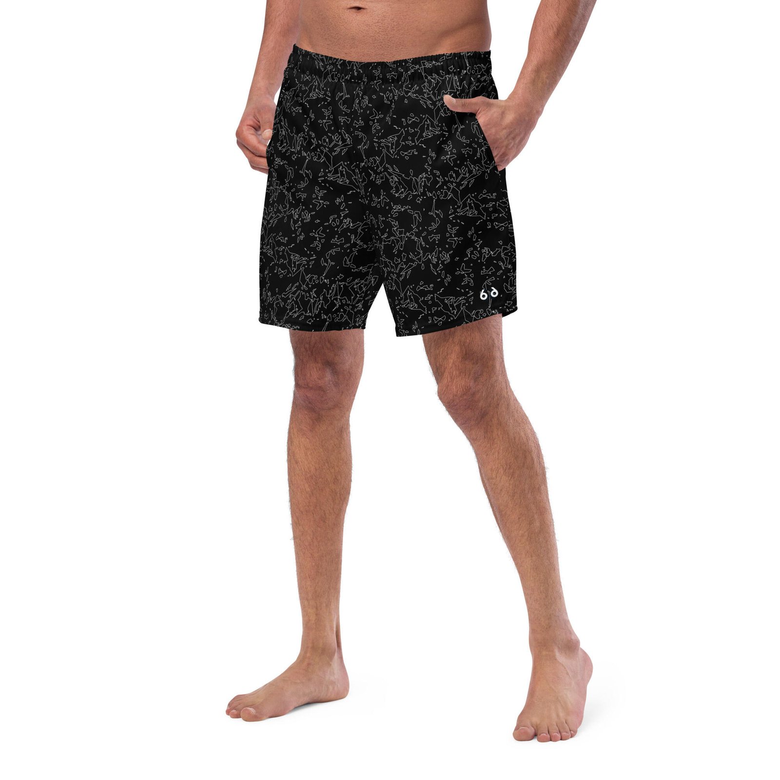 swim trunks men’s – black crystal