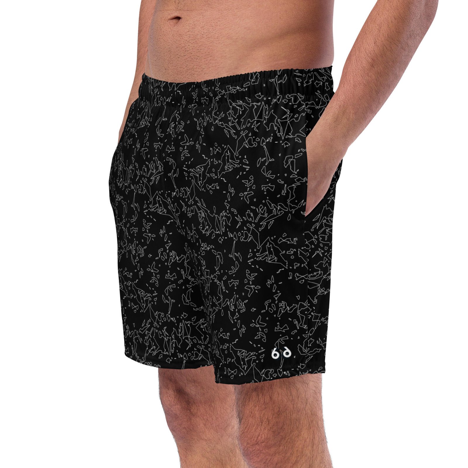 swim trunks men’s – black crystal