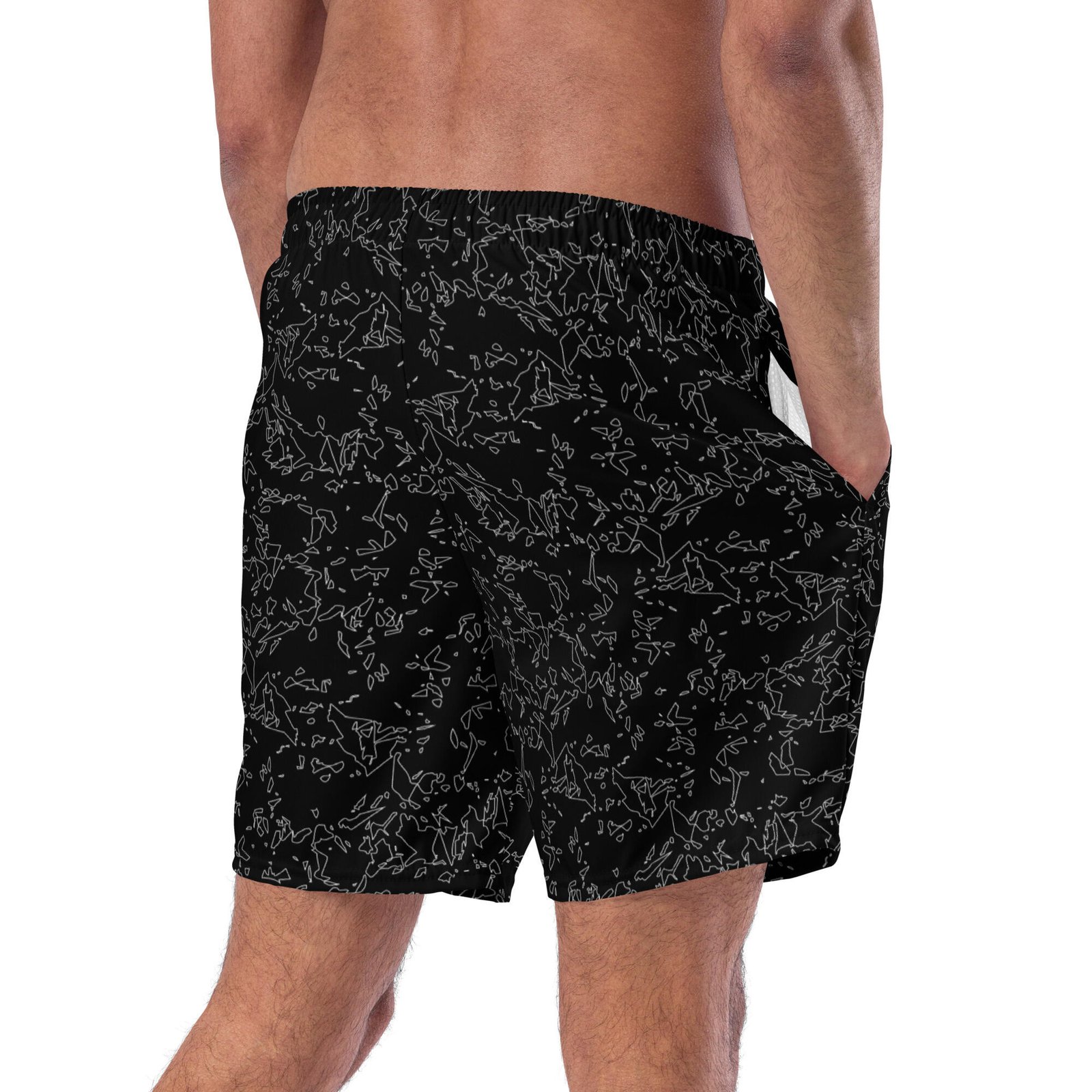 swim trunks men’s – black crystal