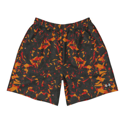 men's shorts orange crystals