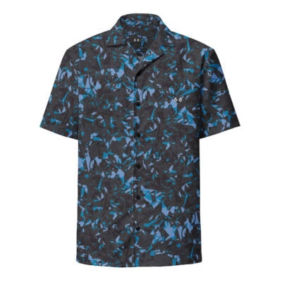 men’s shirt bowling – blue crystal