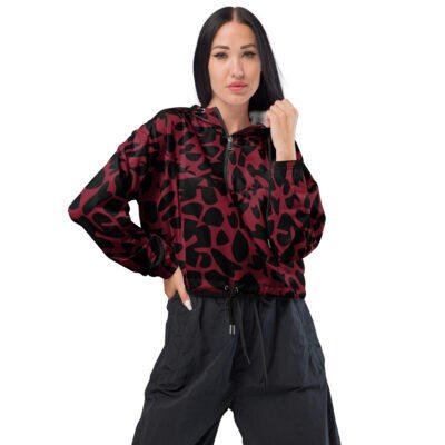 cropped windbreaker women's – purple zoo ground
